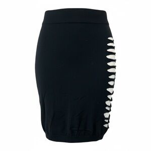 Alexander McQueen Black and White Pencil Skirt
